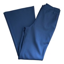 Nasty Gal Trousers Women's UK Size 10 Navy Flared High Waist Zip Fly Formal