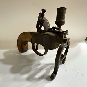 19th century, pistol grip, tinder lighter/table, lighter/Percussion cap lighter