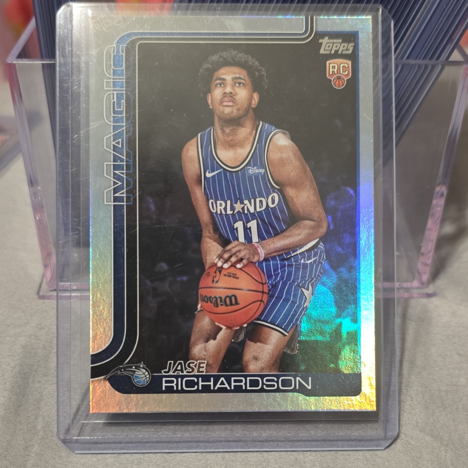 Topps 2025-26 Jase Richardson Orlando Magic Rookie Hologram #225 Basketball Card