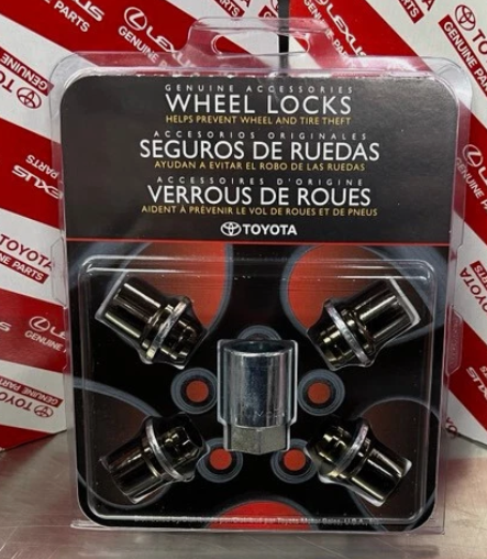 Toyota Black Chrome Alloy Wheel Locks PK456-00J00 2026 Rav4 | eBay