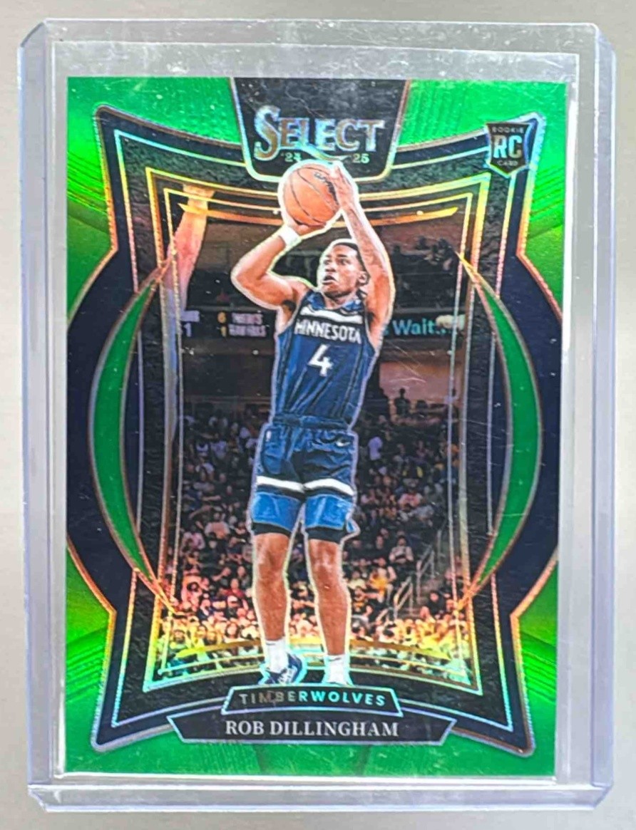 Rob Dillingham 2024 Panini Select #84 Neon Green Prizm Concourse RC /75