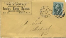 Advertising Cover Herkimer NY Howell Furniture Mirrors Mattresses 1874