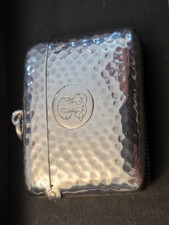 A Large And Heavy Planished Silver Vesta Case, Birmingham 1901