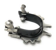 AJ Tack Men's Black Horizontal Rowels Bumper Spurs