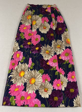 1960s Floral Quilted Maxi Skirt Handmade Mod 60s 70s Flower Power XS Artsy Read