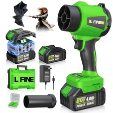 Leaf Blower Cordless - Lightweight Electric Handheld Blower with Battery and ...