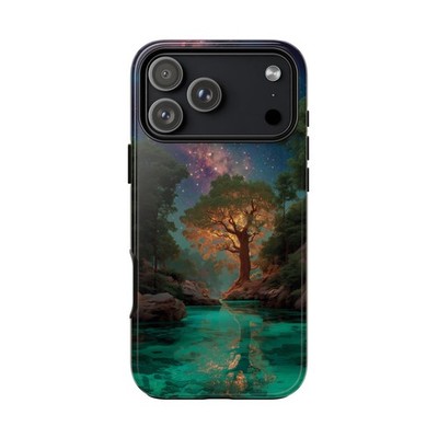 Phone Ink - iPhone | Galaxy | Pixel Case - Radiant Tree Cosmic Glowing Forest
