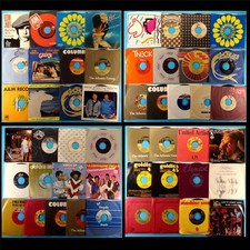 50x Vinyl Records Lot 7" Singles Sleeves 45 RPM Vintage Mixed Music Collection
