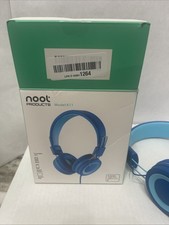 Noot K11 Wired Headphones Blue Adjustable Headband Color Blue