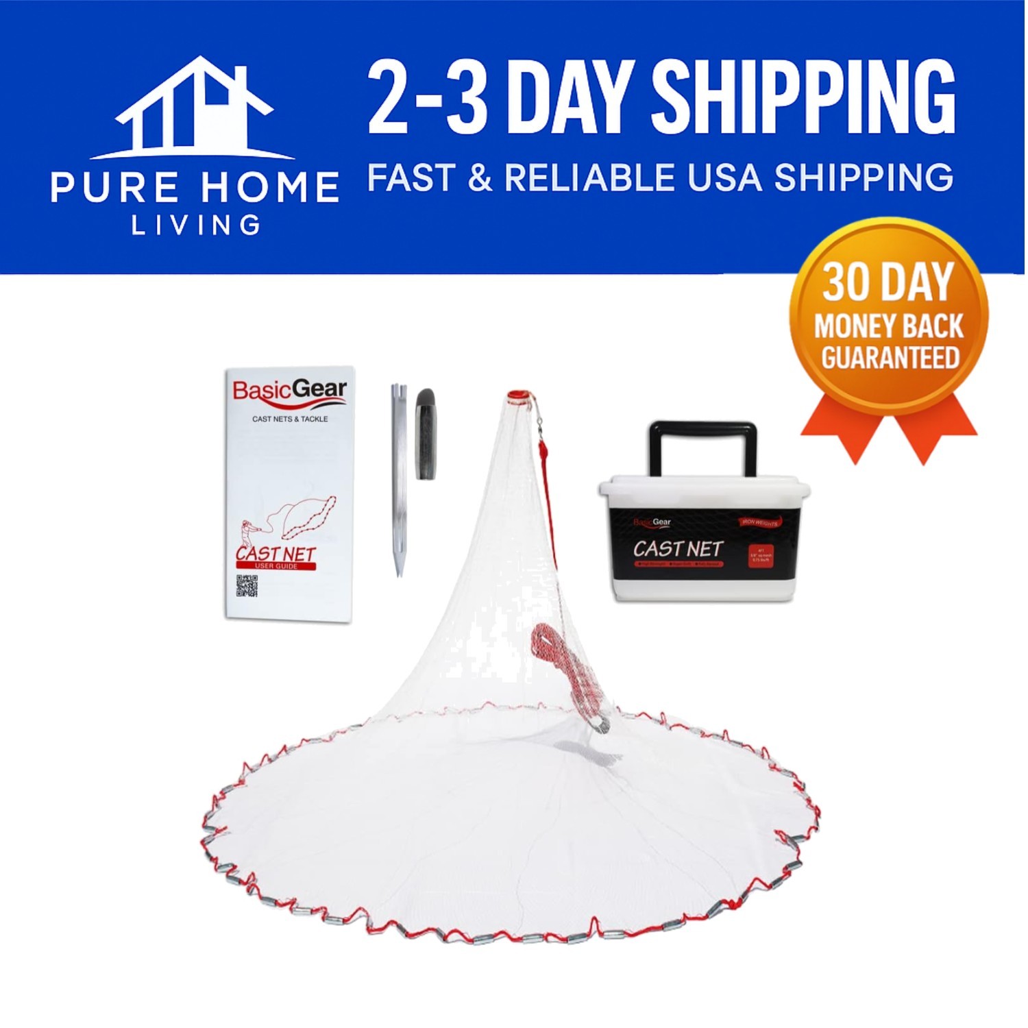 Professional Fishing Cast Net - 3ft-12ft Radius with Comfort Neoprene  Handle | eBay