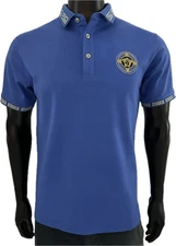 Vèrsace Men Blue Polo Shirt