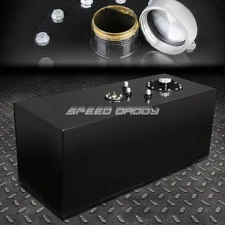 19 GALLON/72L TOP-FEED BLACK ALUMINUM RACING FUEL CELL GAS TANK+CAP+LEVEL SENDER