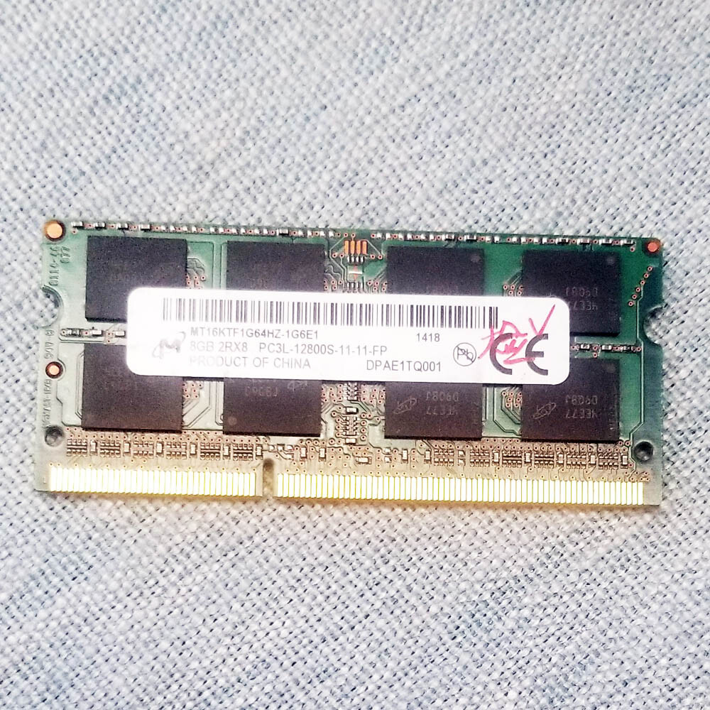Micron 8GB 2R×8 PC3L-12800S 2枚セット（合計16GB) N147 5枚セット