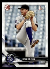 2018 Bowman Draft #BD-64 Ryan Rolison Card Colorado Rockies