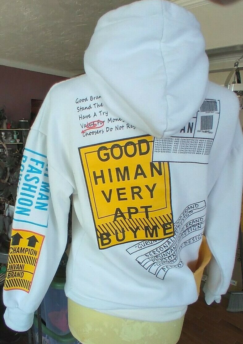 Unique Gurunvani Hoodie Patchwork Sweatshirt Colo… - image 5