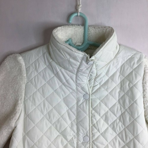Steve Madden Womens Off White Quilted Jacket Full Zip Casual Size S - Picture 4 of 10