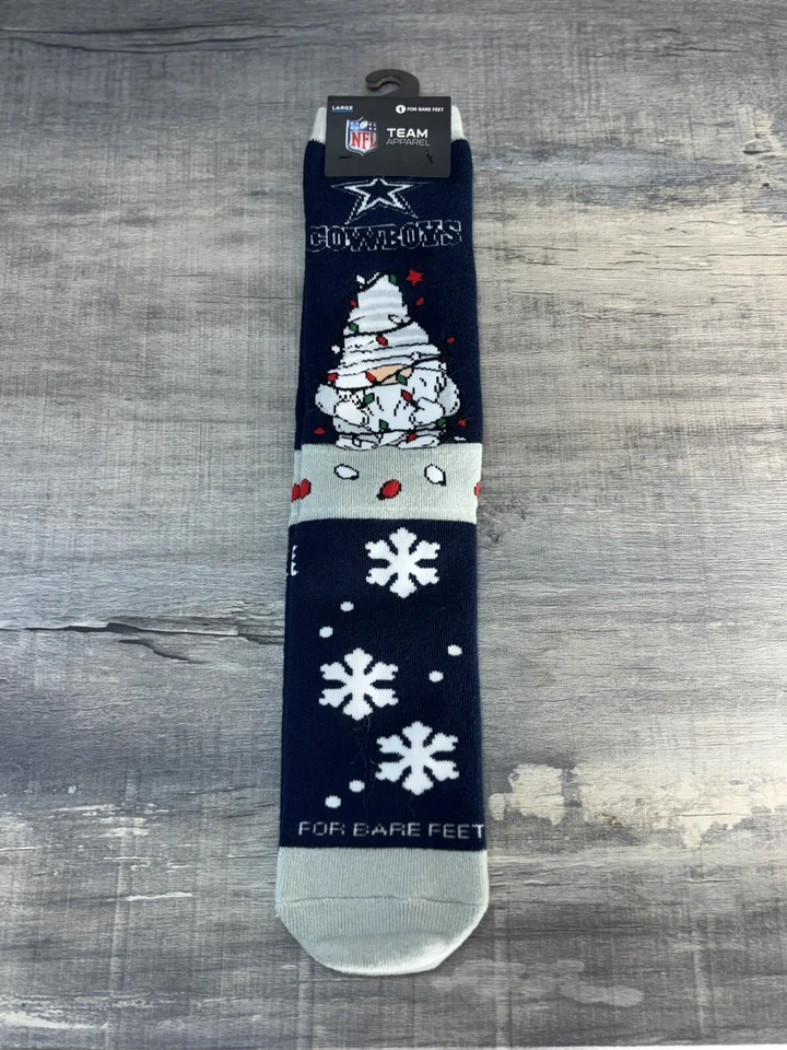 Dallas Cowboys Oficial NFL Calcetines Largos Para Pies Descalzos Grande Navidad SUDADOR Foto 2 de 4