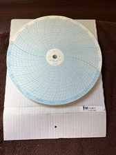 [BOX OF 100] 00213817 CIRCULAR CHART PAPER, 10", 24HR, 0-600, FOR PARTLOW 4000 S