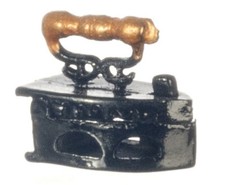 Dollhouse Miniature - Antique Black Clothing Iron - 1:12 Scale