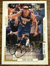 2000-01 Upper Deck MVP Gold Script /100 Chris Gatling #32 Denver Nuggets VTG SSP