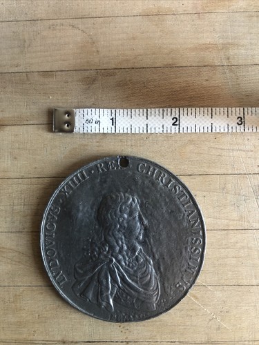 Vecchia moneta medaglia Ludovico XIIII Rex Christianissimus Dertosa Expugnata MDCXIVIII - Foto 4 di 4
