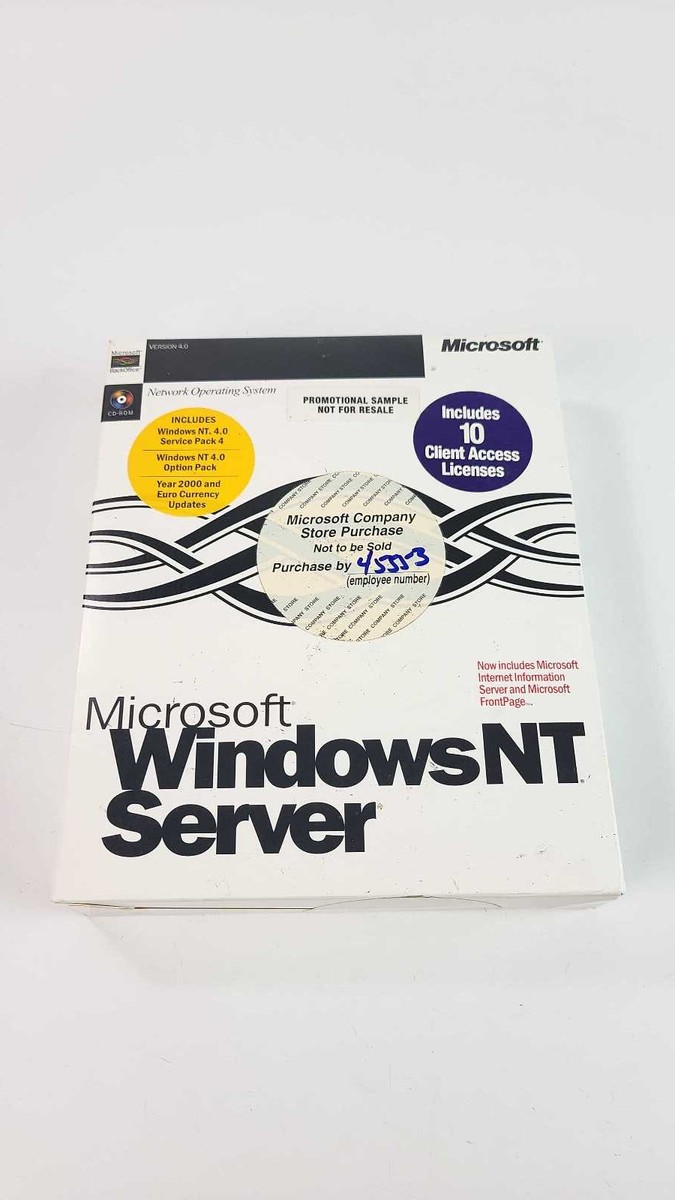 Microsoft Windows NT Server 4.0 Includes 10 Upgrade Client Microsoft Windows NT Server 4.0 Includes 10 Upgrade Client