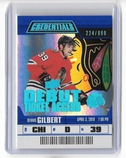 2019-20 UPPER DECK CREDENTIALS DENNIS GILBERT DEBUT TICKET ACCESS 224/999