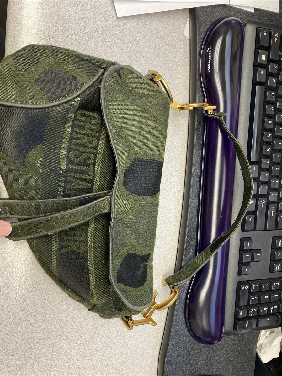 Dior camo saddle discount bag