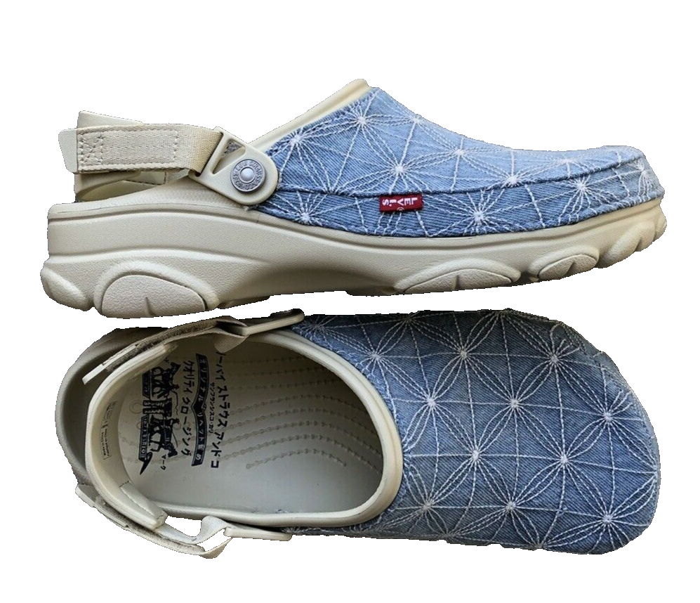 y_k1mtページ Crocs Classic All-Terrain Clog Levis Sashiko SZ 11 Dark Wash