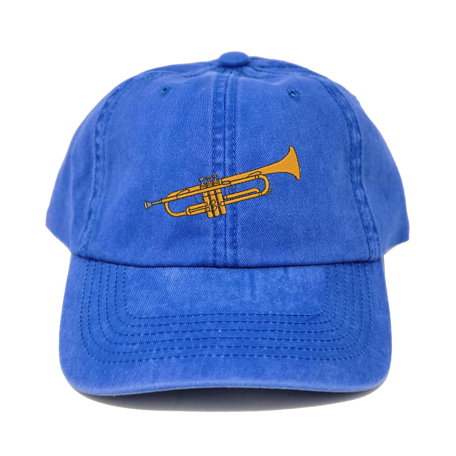Trumpet embroidered cap hat, gift for music lover, trumpet design cap hat