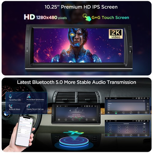 For BMW X5 E53 10.25" Android 14 8-Core 64GB Car Radio GPS Stereo 4G LTE CarPlay - Picture 17 of 21