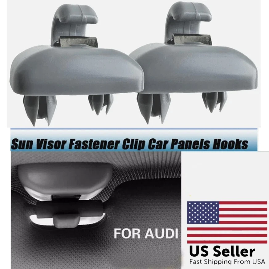 2 PIEZAS Parasol Gris Clip Soporte Gancho para Audi A3 S3 A4 S4 A5 S5 Q3 Q5 8U0857562A Foto 2 de 4