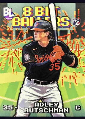 ADLEY RUTSCHMAN 2023 Topps Big League Baseball 8 Bit Ballers Insert Rookie Card
