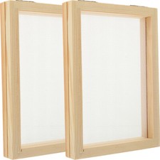 2Pcs Wooden Paper Making Frame DIY Craft for Handmade Art Supplies