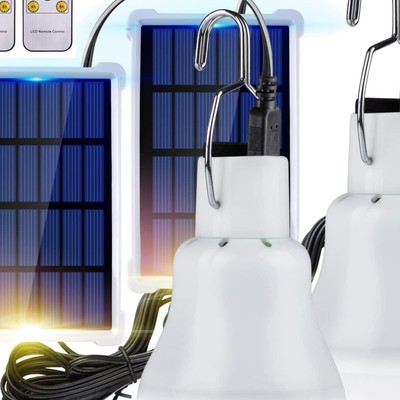 2er Pack Solarlichter mit Sensor und Fernbedienung   Ideale Gartenbeleuchtung