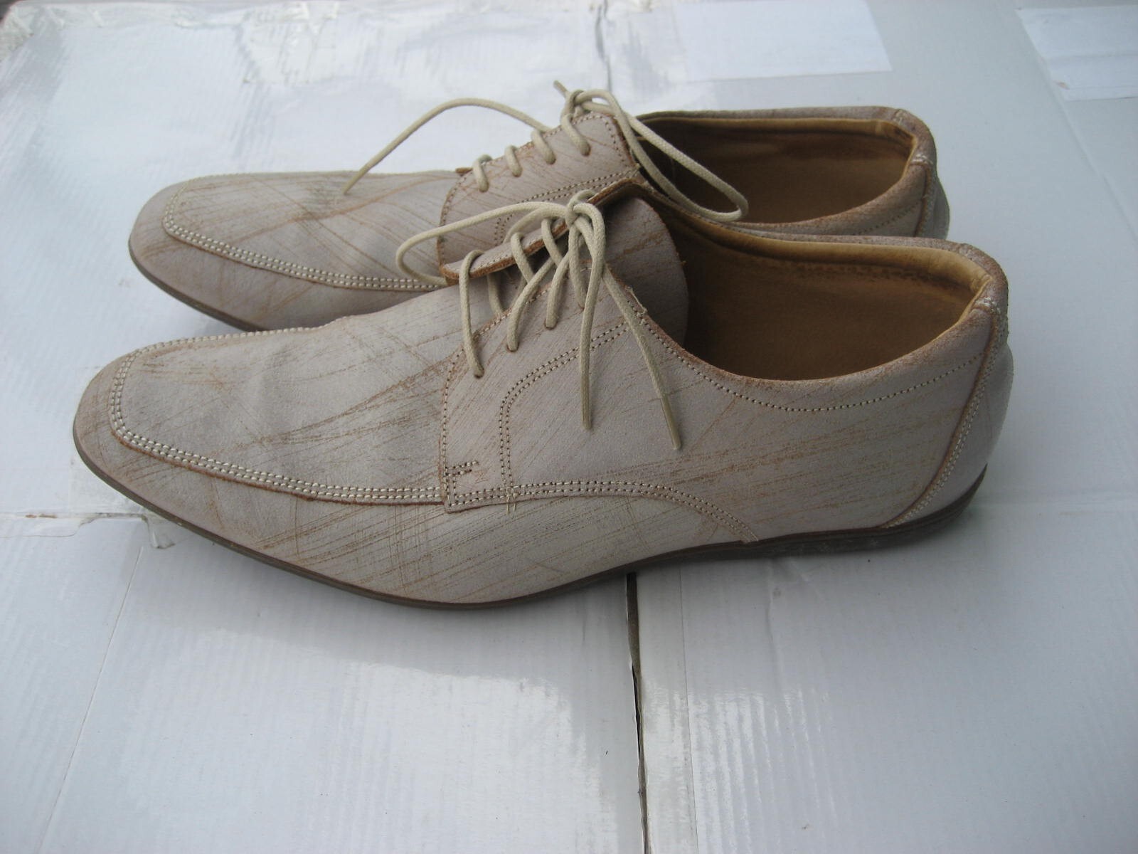 SAOLA Scarpe Attitude Maschili Uomo Pelle Marrone Taglia 43 Made in France