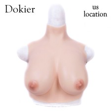 Silicone Gel Filled Breast Forms Drag Queen Fake Boobs Crossdresser Bodysuit