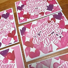 7 Valentine Note Cards & Envelopes A2 size  B...