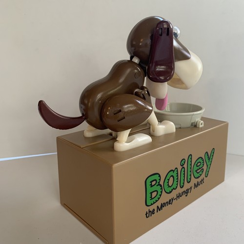 Bailey the Money Hungry Mutt Coin Bank Eating Dog Dish Leading Edge - Picture 5 of 6