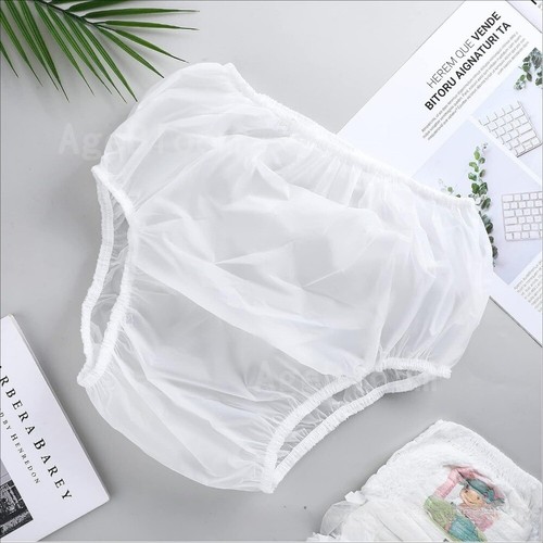 9x Adults Reusable TPU Diaper Cover Unisex Incontinence Pants Waterproof Frosted - Picture 6 of 25