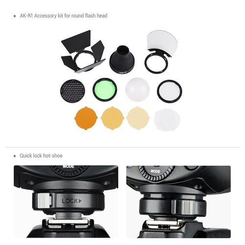 US Godox V1-N 2.4G TTL HSS 1/8000s Round Head Camera Flash Speedlite For Nikon - Picture 8 of 10