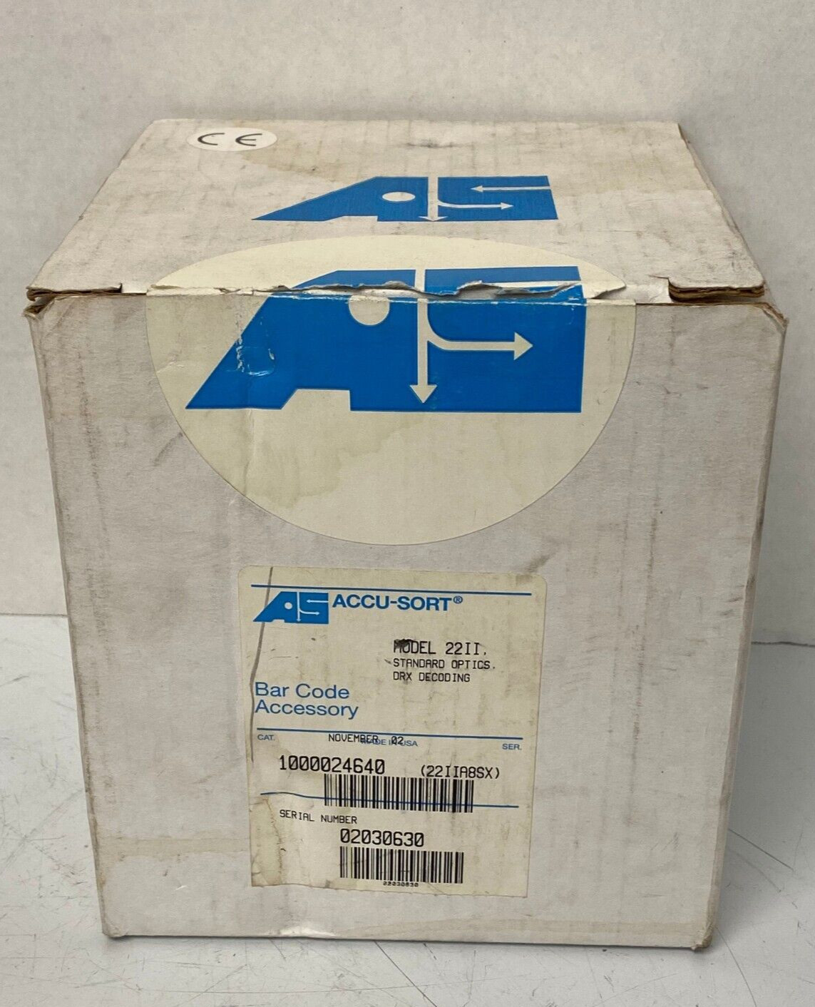 DATALOGIC ACCU-SORT MODEL 22 SERIES II LASER BARCODE SCANNER WITH MOUNT