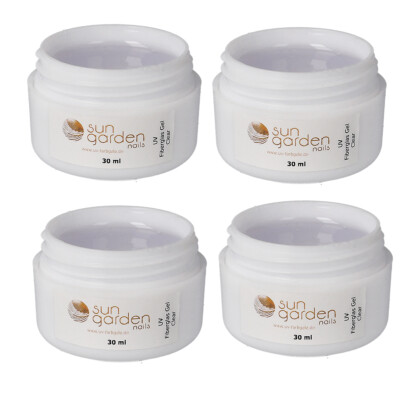 UV-Fiberglas Gel klar 4 x 30 ml - 1-Phasen UV Fiberglas Gel klar