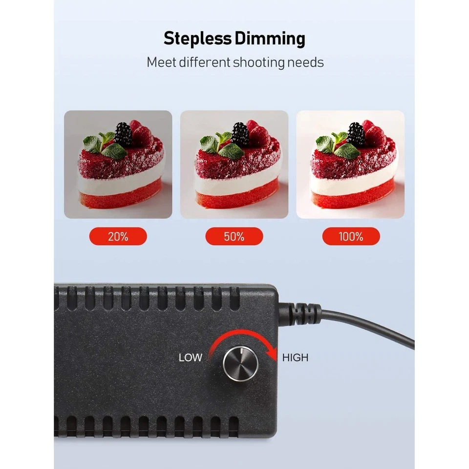 ESDDI Photo Studio Light Box 24"/60 Adjustable Brightness Portable Folding HooK - Image 4 of 4