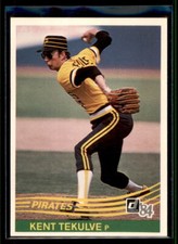 1984 Donruss Kent Tekulve #410 Pittsburgh Pirates