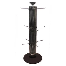 Counter Top Peg Board Spinner Rack Black Plastic Display w/Hooks Store Fixture 