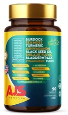 AJS 20 All-in-One-Sea Moss, Ashwagandha, Turmeric, Shilajit,Black Seed Oil90CT