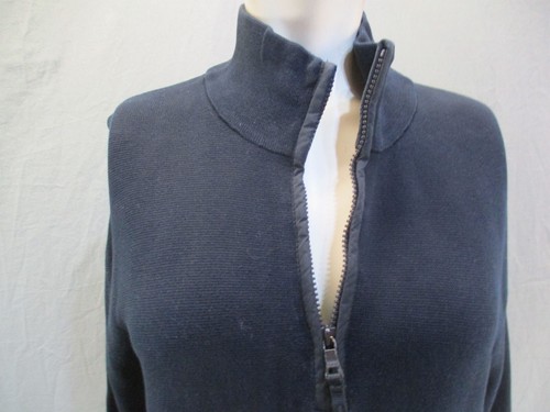 BANANA REPUBLIC Size M Mens BLK 100% Cotton 1/2 Zip Stand Collar Pullover 253 - Picture 2 of 11