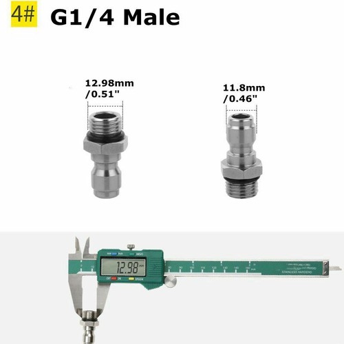 Quick Release Coupler Connector Fitting for High Pressure Washer Gun & Hose G1/4 - Picture 10 of 25