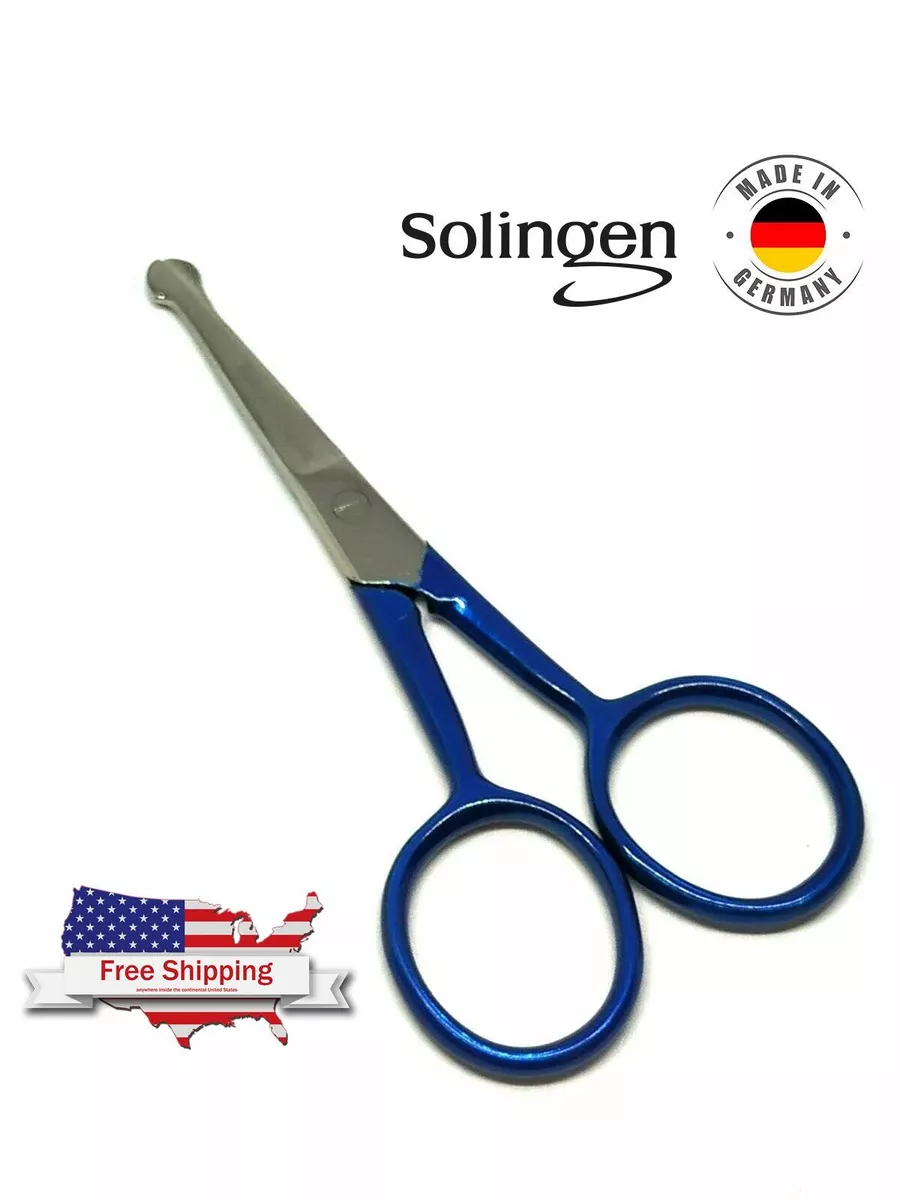 HETZER SOLINGEN STRAIGHT NAIL SCISSORS SAFETY ROUNDED TIP PROFESSIONAL  CUTTER